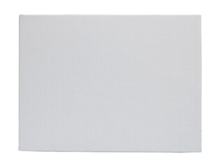 white primed canvas horizontal photo isolate. surface ready for painting. white canvas mockup
 - obrazy, fototapety, plakaty