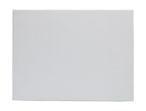 white primed canvas horizontal photo isolate. surface ready for painting. white canvas mockup
