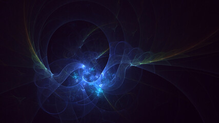 Fototapeta premium 3D rendering abstract multicolor fractal light background