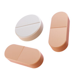 Medicine Tablets 3D Render