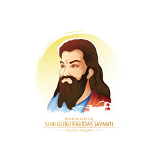 Gurucreative Vector Illustration
of happy Guru ravidas jayanti.
