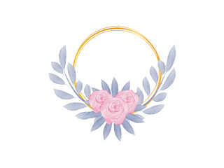 Obraz premium Watercolor floral frame