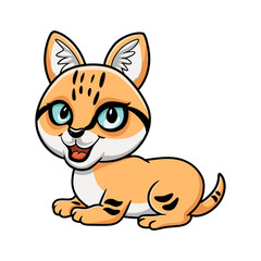 Cute sand cat cartoon sitting
