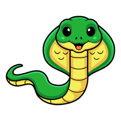 Cute little cobra snake cartoon