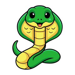 Cute little cobra snake cartoon