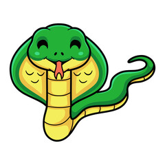 Cute little cobra snake cartoon