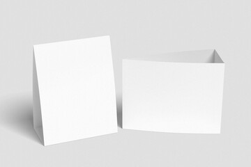 Minimalist paper table tent mockup