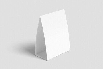 Minimalist paper table tent mockup © sani