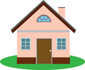 House icon on white background, vector