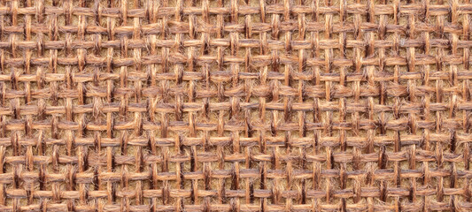 Brown linen canvas fabric texture background