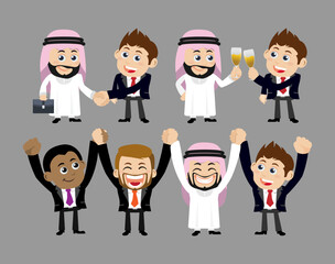 Fototapeta premium Business people in cooperation and partnership concept