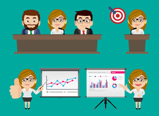 Business people in cooperation and partnership concept