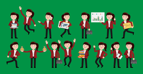 Flat set - Business people