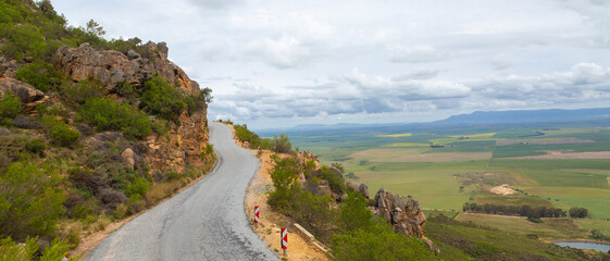 Panorama on the Dasklip Pass, view uphill, valley on the right hand side