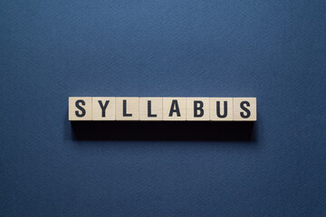 Syllabus - word concept on cubes