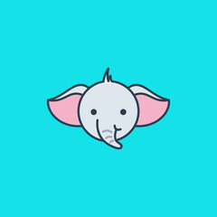 Cute Elephant Logo Design