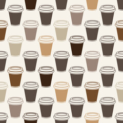seamless pattern coffee cup for background, wall decoration, fabric motif, texture, wallpaper, gift wrapping 