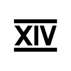 roman numerals ,icon, flat ,style,trendy collection template