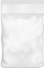 White blank plastic or paper washing powder packaging. Transparent png image