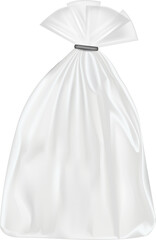 Transparent blank foil or paper packaging. Sachet for bread, coffee, sweets, cookies and gift