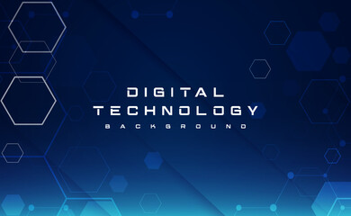 Fototapeta premium Digital technology banner blue green background concept, cyber technology light effect, abstract tech, innovation future data, internet network, Ai big data, lines dots connection, illustration vector