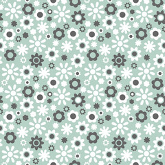 Simple delicate flowers. Seamless summer pattern