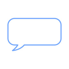 Pastel rounded rectangle speech bubble outline stroke