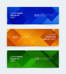 Geometric banner design with Vector presentation template.