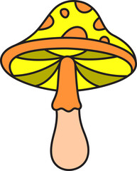 mushroom icon illustration