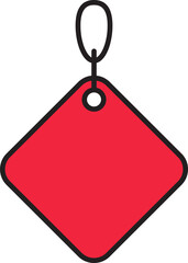 red price tag and coupon label illustration