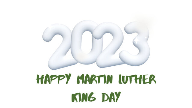 Martin Luther King Day 2023 with white background transparent image