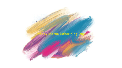 Martin Luther King Day with colourful transparent background