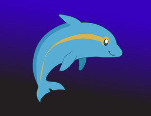 dolphin isolated vector illustration graphic. Dolphin art