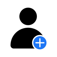 Add To Friends Icon, High Quality Black Style Icons