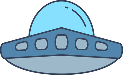 ufo or flying saucer icon illustration