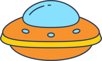 ufo or flying saucer icon illustration