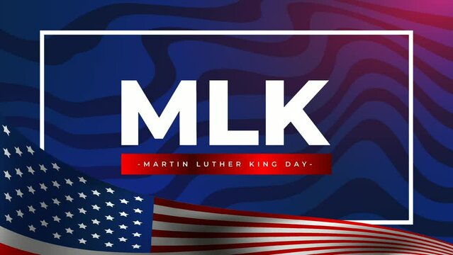 Martin Luther king day greeting animation