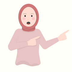 Young girl in a cartoon style experiences different emotions and poses. Set of emotions and poses