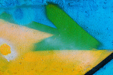 Beautiful bright colorful street art graffiti background. Abstract creative spray drawing fashion colors on the walls of the city. Urban Culture gradient texture, copyspace backdrop