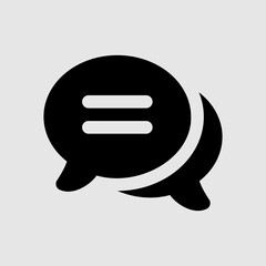 Chat icon in solid style, use for website mobile app presentation