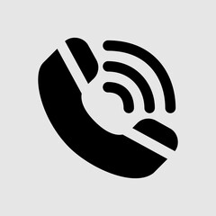 Phone ringing icon in solid style, use for website mobile app presentation