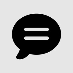 Comment icon in solid style, use for website mobile app presentation