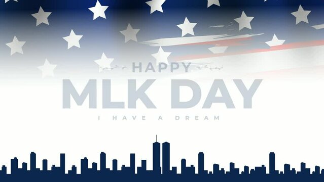 Martin Luther king day greeting animation