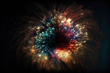 firework sparkle, generative ai composite