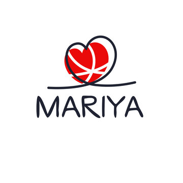 Creative (Mariya) name, Vector illustration.