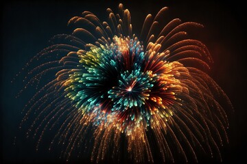 fireworks closeup, generative ai composite