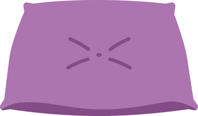 紫の座布団のシンプルでかわいいイラスト