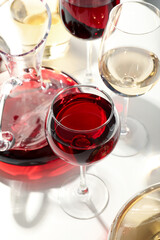 Concept of tasty and delicious alcohol drink, wine