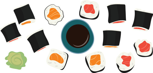 Vector of the sushi element