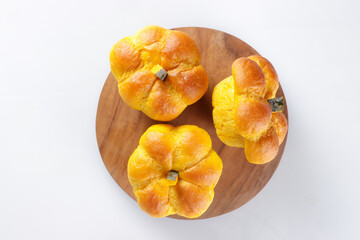 Roti Labu or Pumpkin Buns Bread 